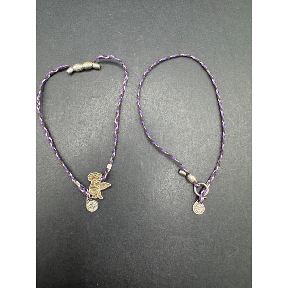 Alex And Ani Precious Threads Sterling Silver 925 Adjustable Bracelet Lot of 2 - Picture 1 of 8